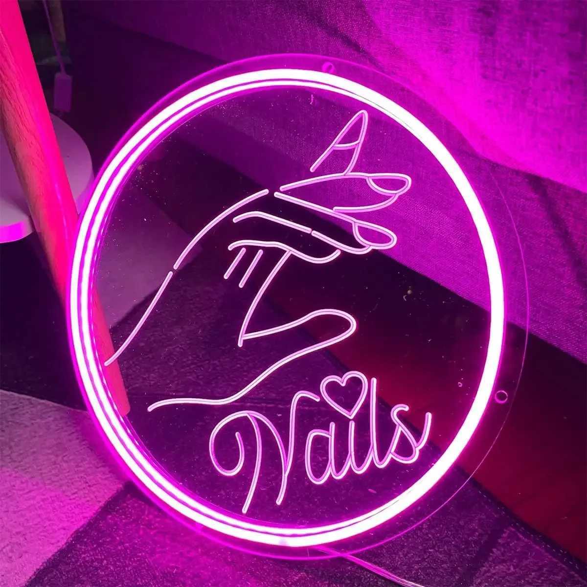 Nails Neon Sign Wall Decor Open Neon Light Sign Indoor Outdoor LED Night Light Commercial Wall Art Room Decor Birthday Gifts XJ250602