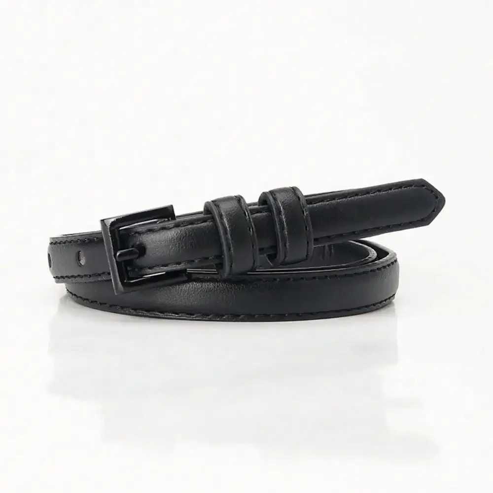 1 piece Belt Ladies Fashion Simple Belt PU Leather Belts Decorative Skinny Black with Jeans Belt Suitable for Daily Wear and UseXJ250602