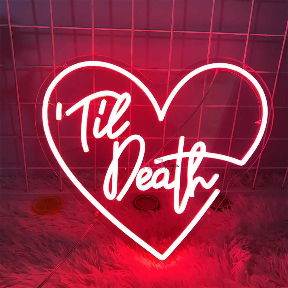 Neon LED Sign Tie Death Custom LED Night Lights Sign USB for Room Wall Decor Bar Game Room Decoration Signboard Neon Lamps XJ250602