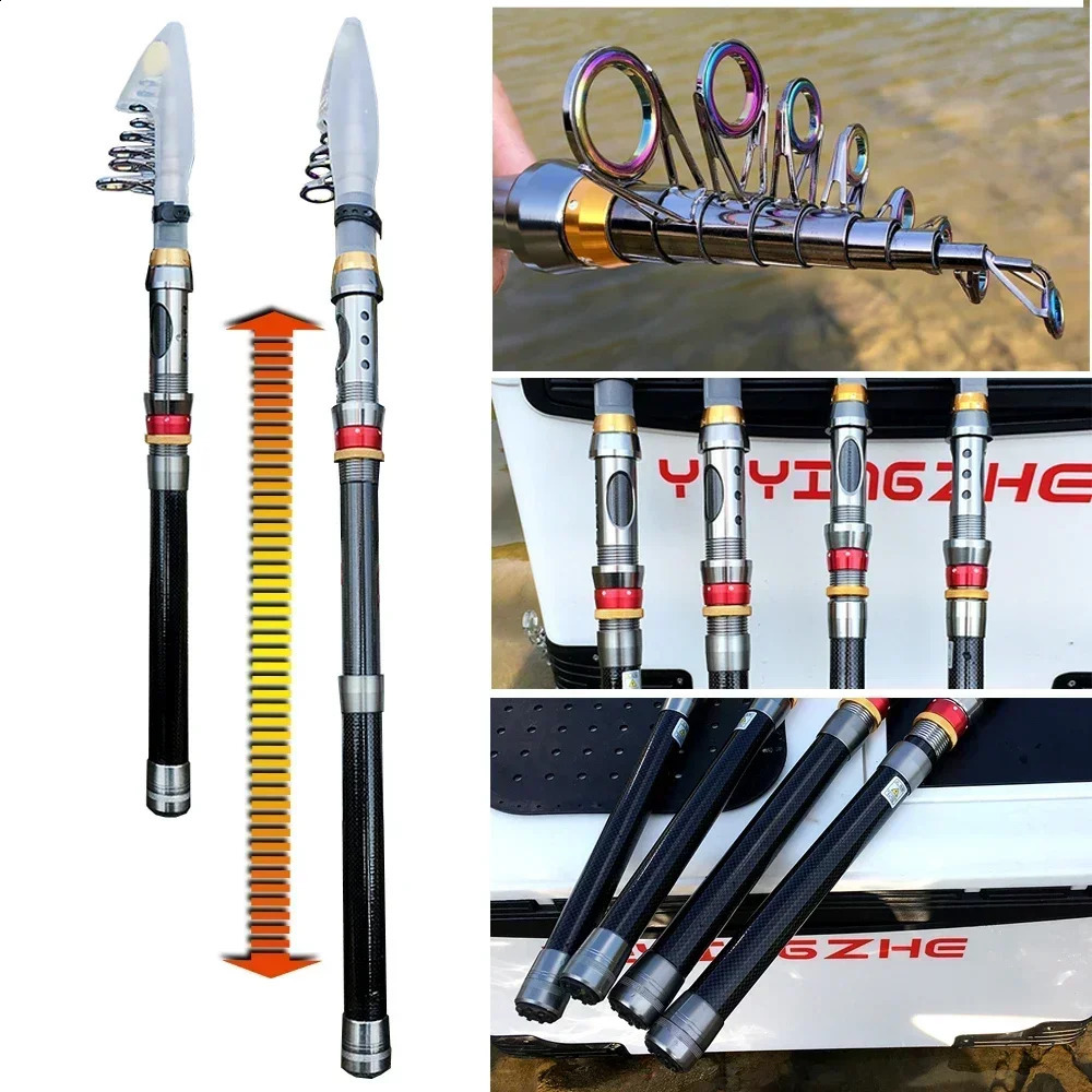 Spinning Fishing Rod and Reel Combo 1836m Carbon Fiber Sea Pole 52 1 Gear Ratio Metal Spool with Line Kits for Bass Carp 250530