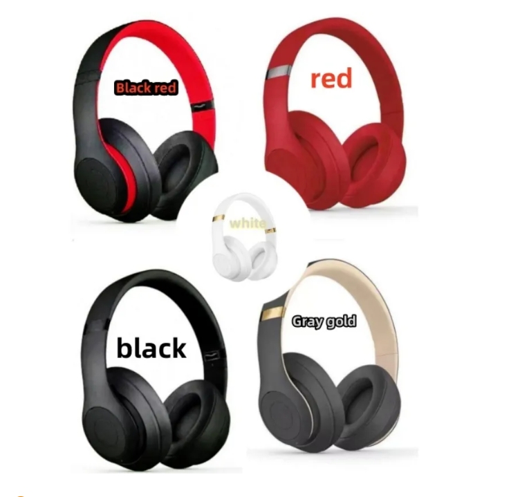 hottest for stu3 wireless headphones stereo bluetooth headsets foldable earphone animation showing support tf card buildin mic 3.5mm jack Earphones drop
