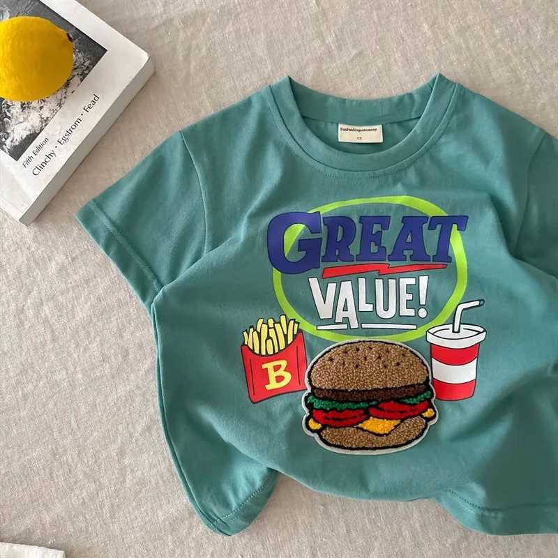 Kids T-shirts 2025 Summer Tops for Boys Fashion Childrens Tees Short-sleeved Childrens T-shirt Toddler Outfits Baby ClothingT250603