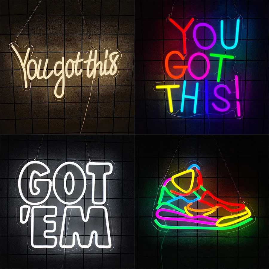 You got this Neon Signs for Wall Decor GOT EM Led Neon Light Wall Art Decor for wedding Valentines Day Home Party Decor XJ250602