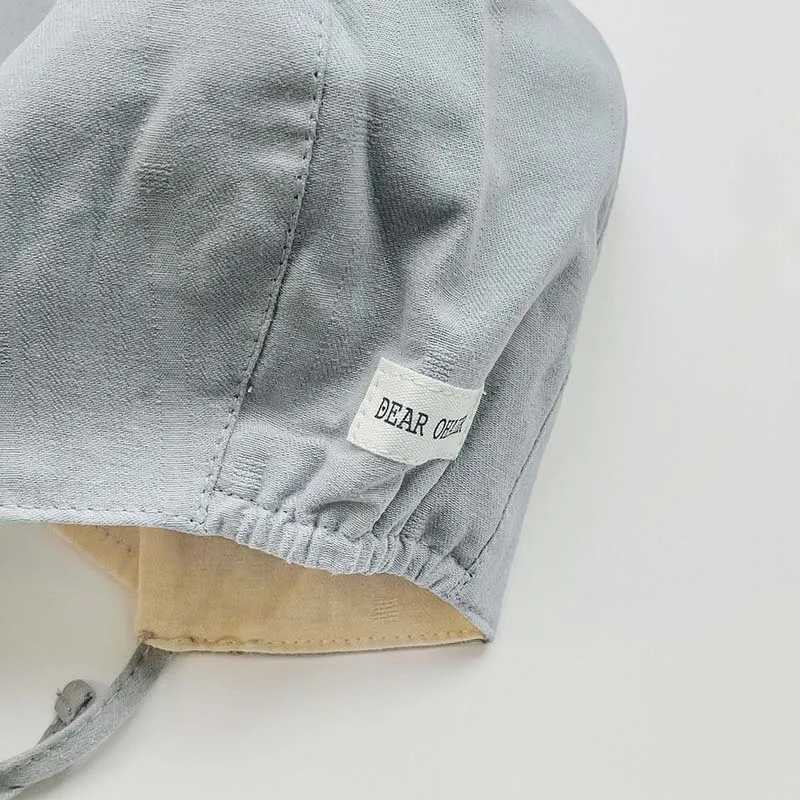 New Arrived High Quality Baby Cotton Fisherman Hat INS Hot Strap Double Sided Tire Cap Extra Wide Brim Sun Hat For Boys Girls W250602