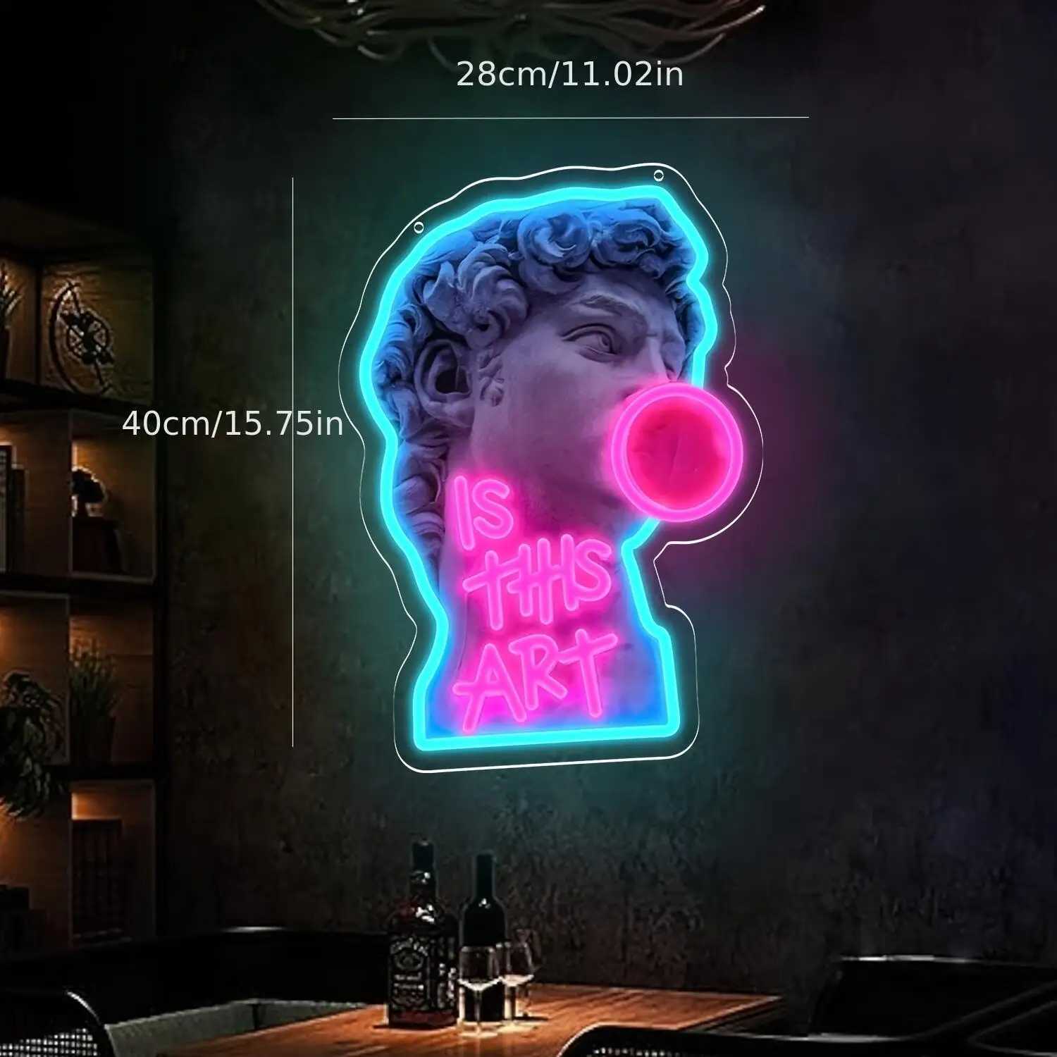 This is an art David sculpture LED neon sign suitable for home party bar bedroom decoration UV printed USB power supply XJ250602