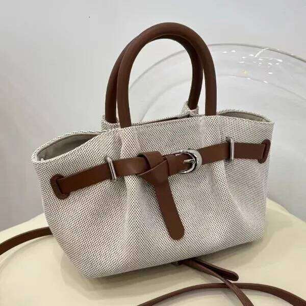 Retro canvas Shoulder Bags Women Fashion Belt Design Underarm Bag 2025 New Winter High-quality Trend Handbags