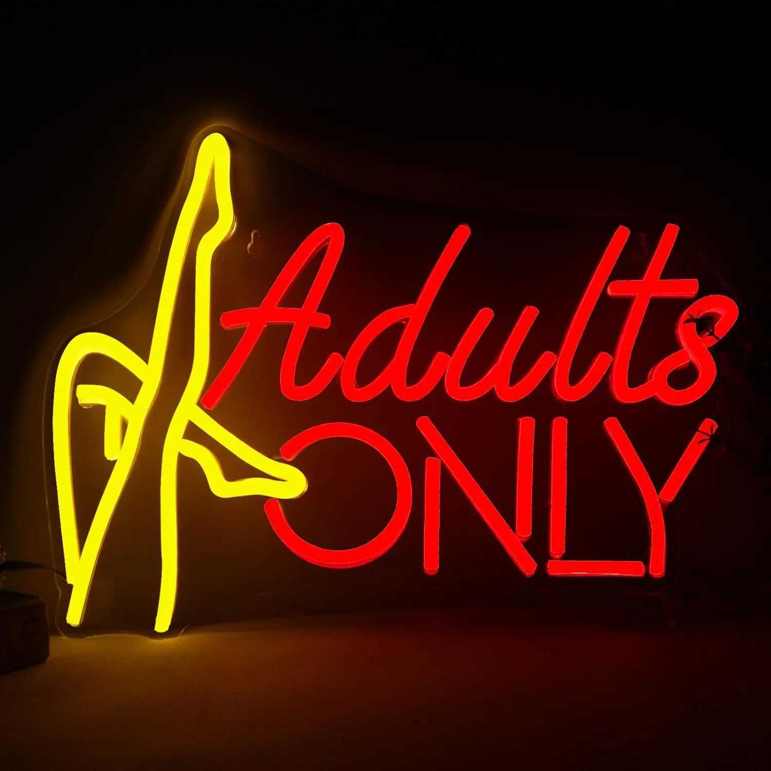 Adults Only Neon Sign USB Powered LED Neon Light for Bar Women Cave Studio Bedroom Yoga Gym Store Female Party Wall Decor XJ250602