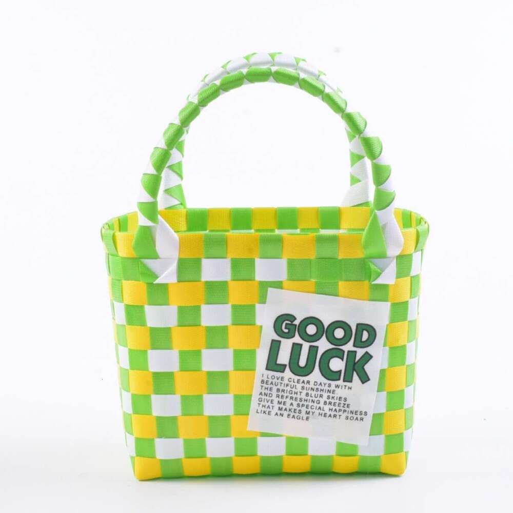 Gift Bag Internet Celebrity Plastic Woven Vegetable Storage Basket Handbag