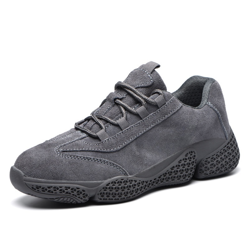 Outdoor shoes mens sneakers labor protection shoe breathable elastic lightweight anti smashing wear resistant insulated antiskid stabb resistant train