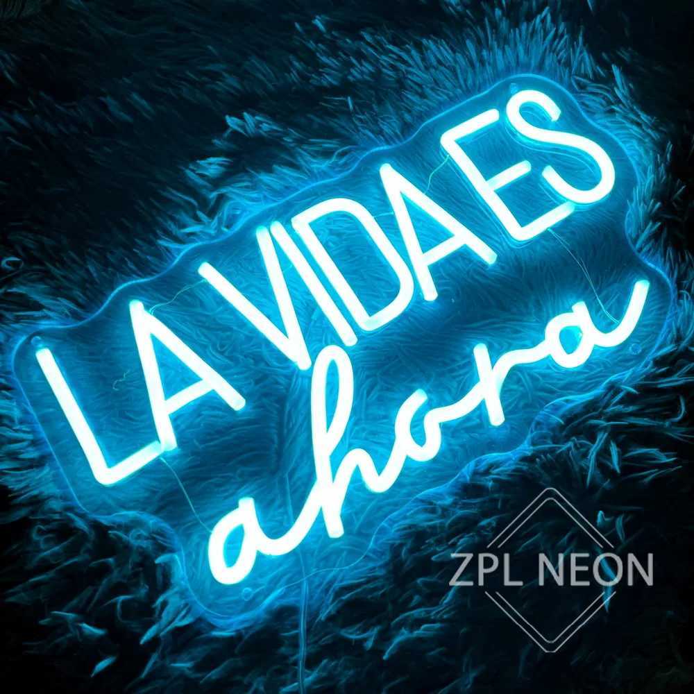 Custom Neon Signs LIFE IS NOW Neon Light Signs Wedding Decor Party Bedroom Room Decor Wall Hanging Neon LED Signs USB XJ250602