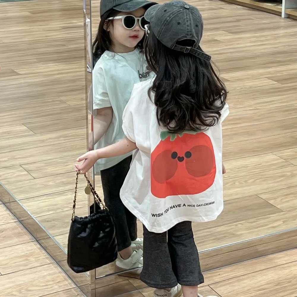 Trendy short-sleeved T-shirt for girls original pure cotton summer casual base outfit sweet and cool T250603