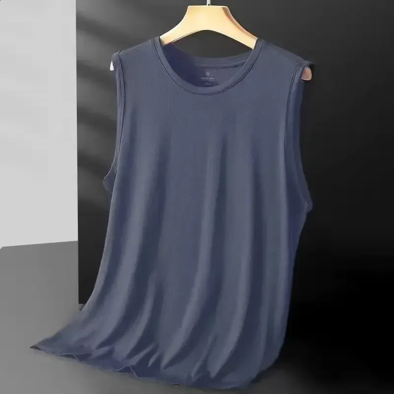 Mens Ice Silk Mesh Vest Lightweight Sports Summer Wear Sleeveless Tshirt Tank Top Casual Fashion Outerwear 250527