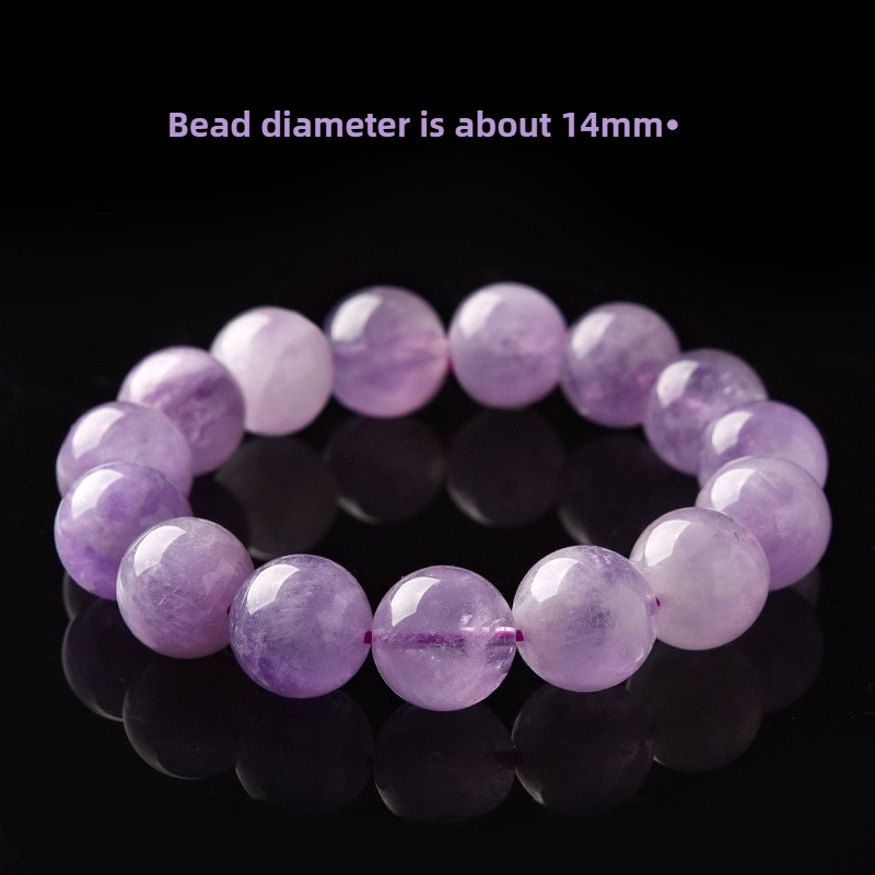 Natural crystal lavender ice variety amethyst bracelet,Amethyst,wuxing implied meaning Cognitive awakening Mentor magnetism Wisdom-romance balance