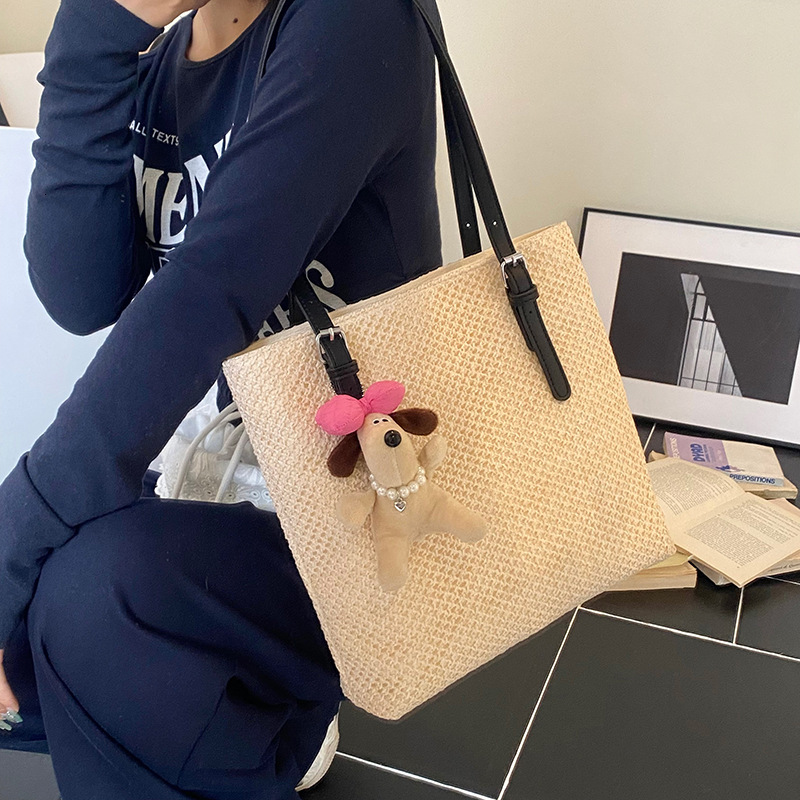 designer Summer Versatile Straw Bag for Women 2025 New Large Capacity Shoulder Tote Bag Beach Vacation Woven Beach Bag