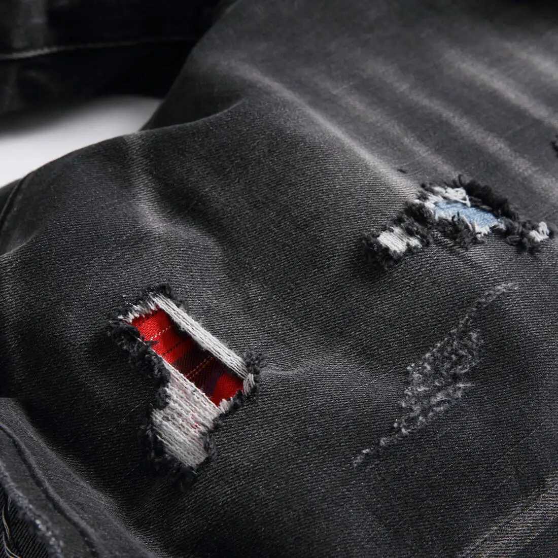 Summer New Thin Denim Shorts Straight Slim Fit Casual Fashion Brand Five Point Perforated Middle Pants Dsd Mens T250603
