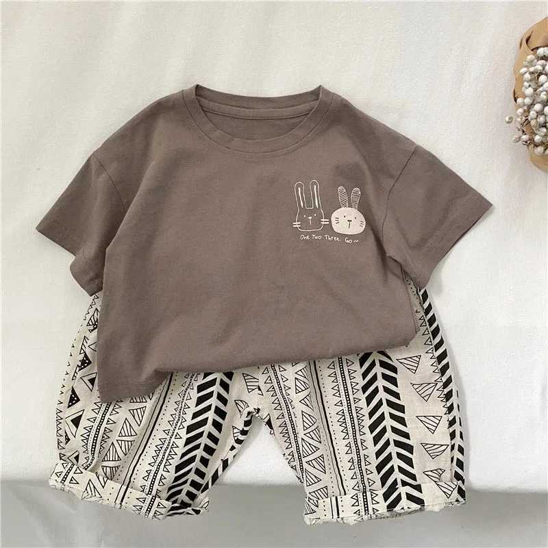 Child Costume Boys And Girls Short Sleeve Pure Cotton Tops New 2025 Summer Casual Loose Round Neck Base Shirt Thin Cotton T-shirt T250603