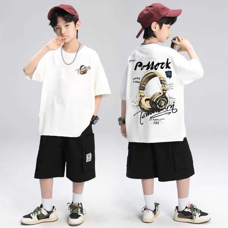 Children Short Sleeve T-shirts Korean Version Kids Clothing Boy Baby Cotton Tees 2-10 Years Summer American High Street Tops T250603