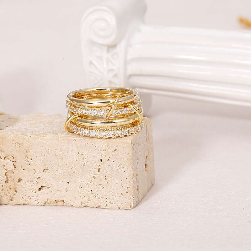 New Multi-layered Zircon High-quality Versatile Creative Ring