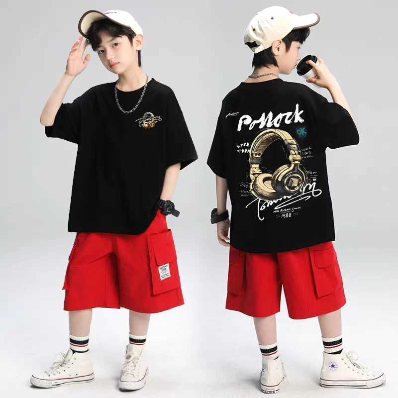 Children Short Sleeve T-shirts Korean Version Kids Clothing Boy Baby Cotton Tees 2-10 Years Summer American High Street Tops T250603