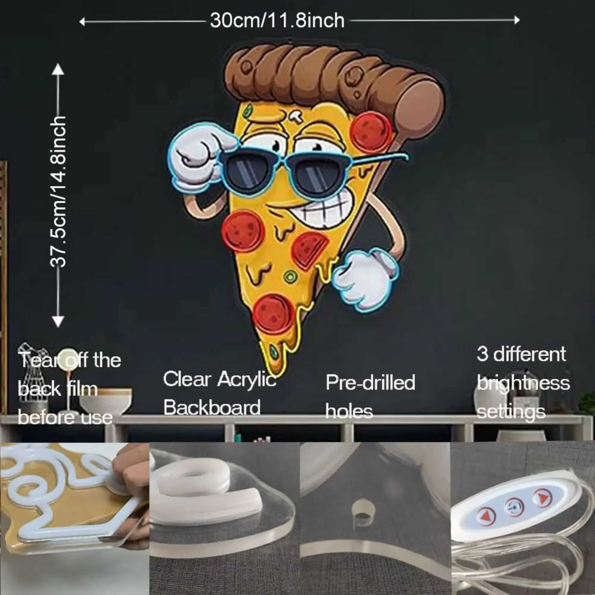 Pizza Neon Sign for Wall Decor USB LED Neon Light Sign Beer Pub Bar Pizza Store Restaurant Business AD Decor Birthday Gift PartyXJ250602