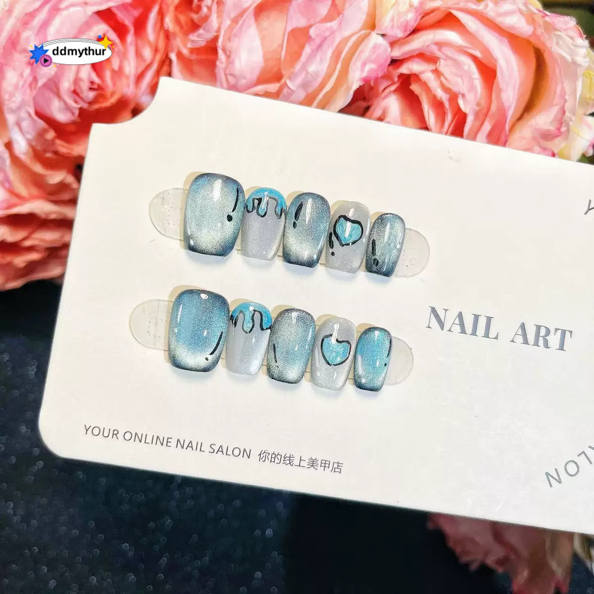 New Handmade Wearable Integrated Detachable Fake Nails Long Short Nail Stickers ddmythur
