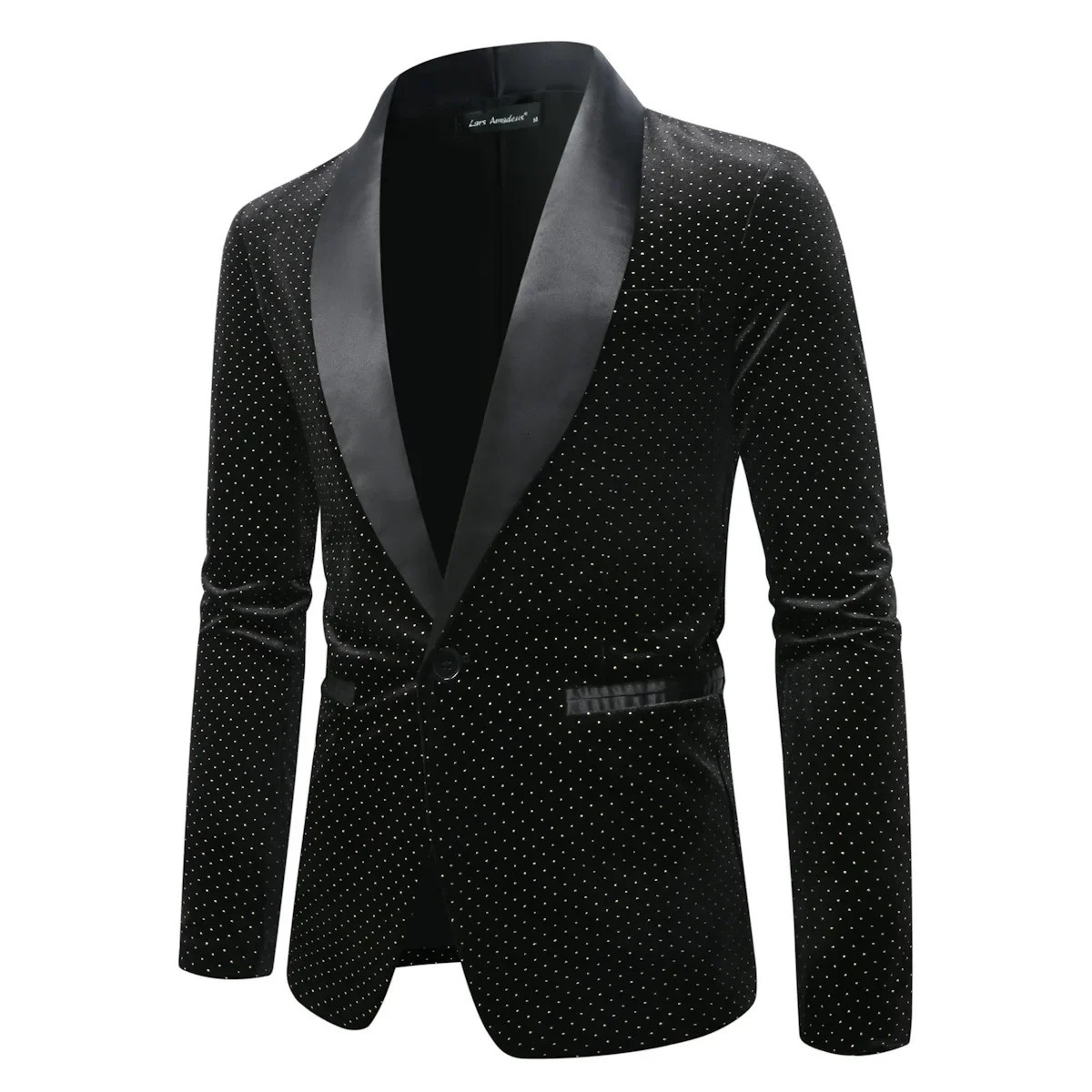 Red Men Suit Jacket Single Button Black Collar Blazers Green Wedding Party Dress Coat Black Red Available Size S M L XL XXL 250603