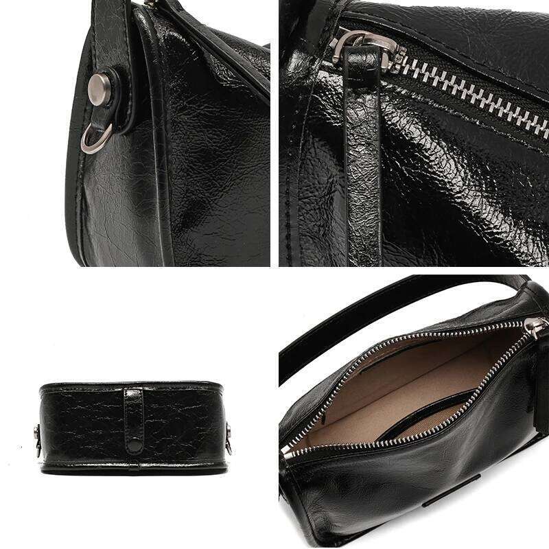 Women's Genuine Cow Leather Shoulder Bags Ladies Casual Retro Cowhide Crossbody Bag Female Fashion Designer Handbag Lady