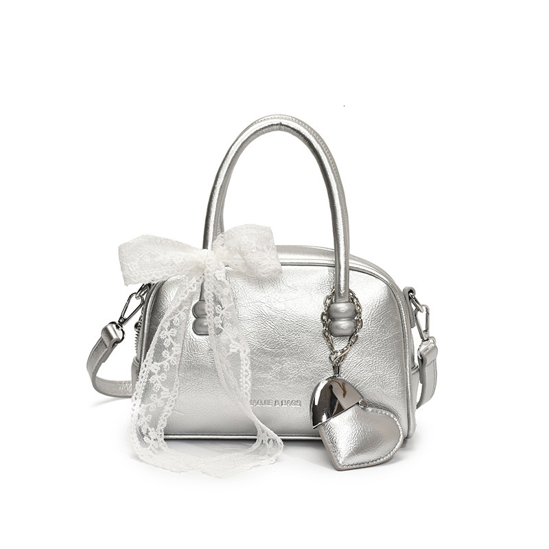 designer Spring Lace Handbag Bowling Ball Bag for Women 2025 New Trendy Fashion Korean Pillow Bag Versatile Crossbody Bag