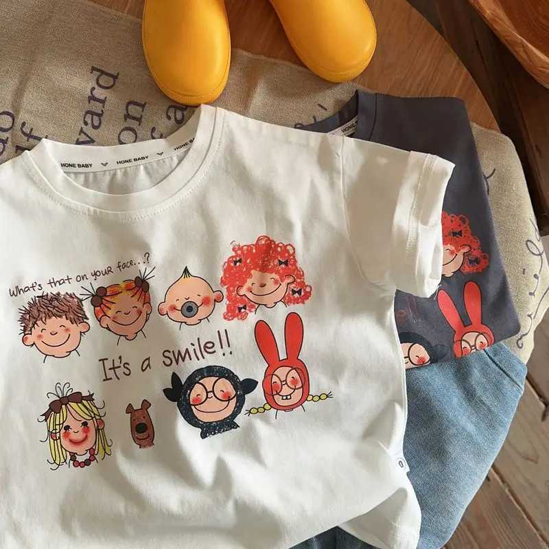Boys Short Sleeve T-shirt Summer Cute Cartoon Printed Girl Top Fashion 3-8 years old Children Pullover T250603