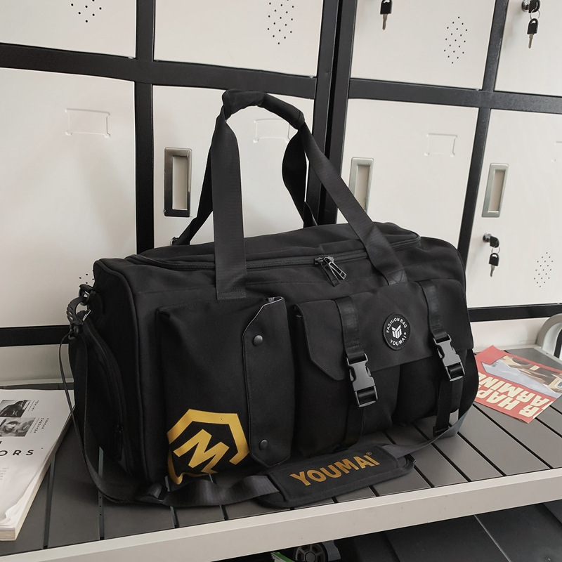 Outdoor Trendy Color-Block Multifunctional Travel Dry and Wet Separation, Fashionable Gym Bag with Shoe Compartment, Large Capacity Backpack