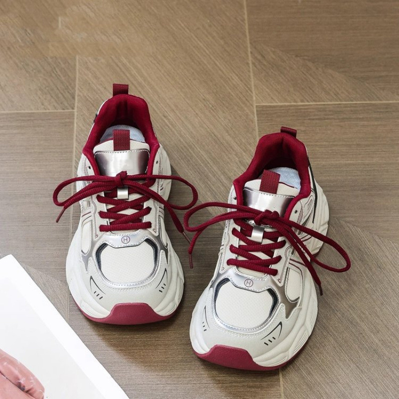 Trendy Thick Soled Dad Sneakers For Women Spring New Casual Sports Mesh Super Popular Slimming Casual Shoes Running Shoes Ddmysaturn