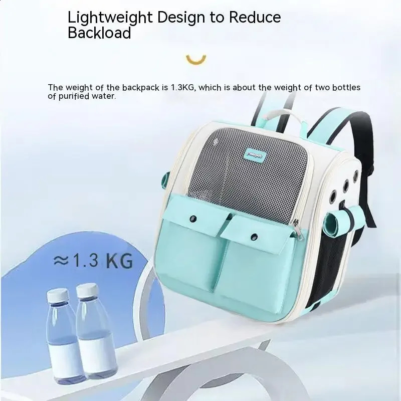 Pet Outing Backpacks Pet Portable Backpack Breathable Side Large Space Multifunctional Oxford Cloth Cat Dog Bags 250526
