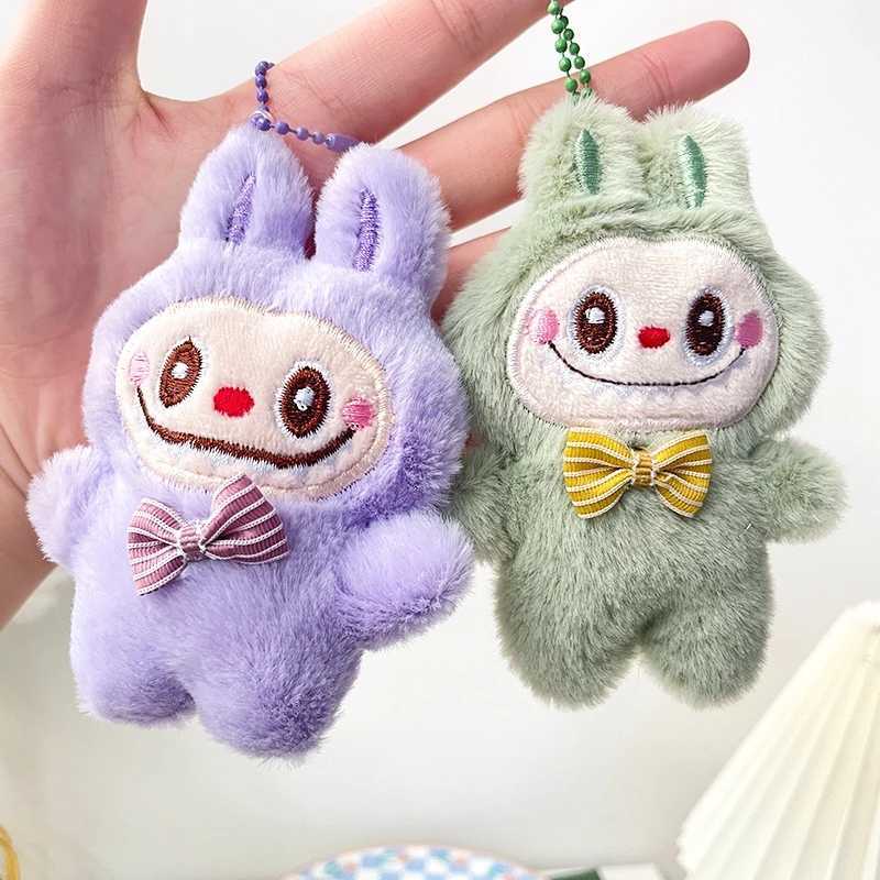 Cute Labubu Pendant Phone Chain Hanging Charms Plush Doll Kawaii Cell Phone Keychain for Girl Backpack Bag Pendant Gift XJ250602