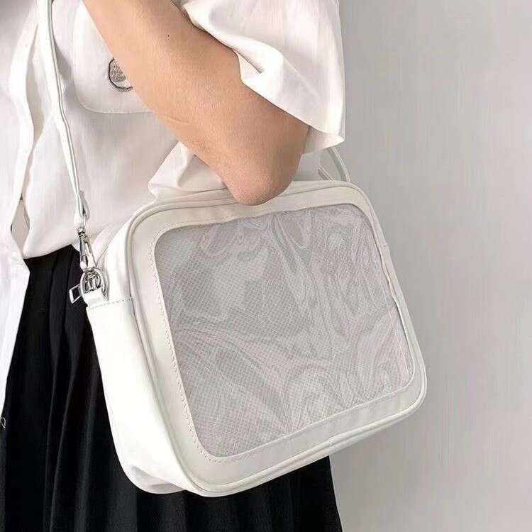 2024 New Niche Design Transparent Anime Pain Versatile Large Capacity Simple Handbag Shoulder Crossbody Bag for Women