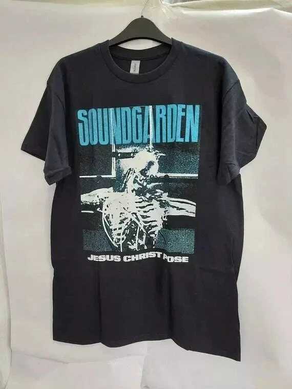 Soundgarden Jesus Christ Pose Band 90s Black Short Sleeve Unisex T-shirt Graphic Short Sleeve Shirt Unisex Men Women Summer W250603