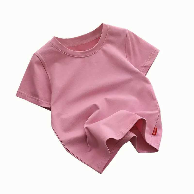 New Summer Childrens T-shirts for Boys and Girls Round Neck Casual Short Sleeves for Kids Student Fashion Tops T250603