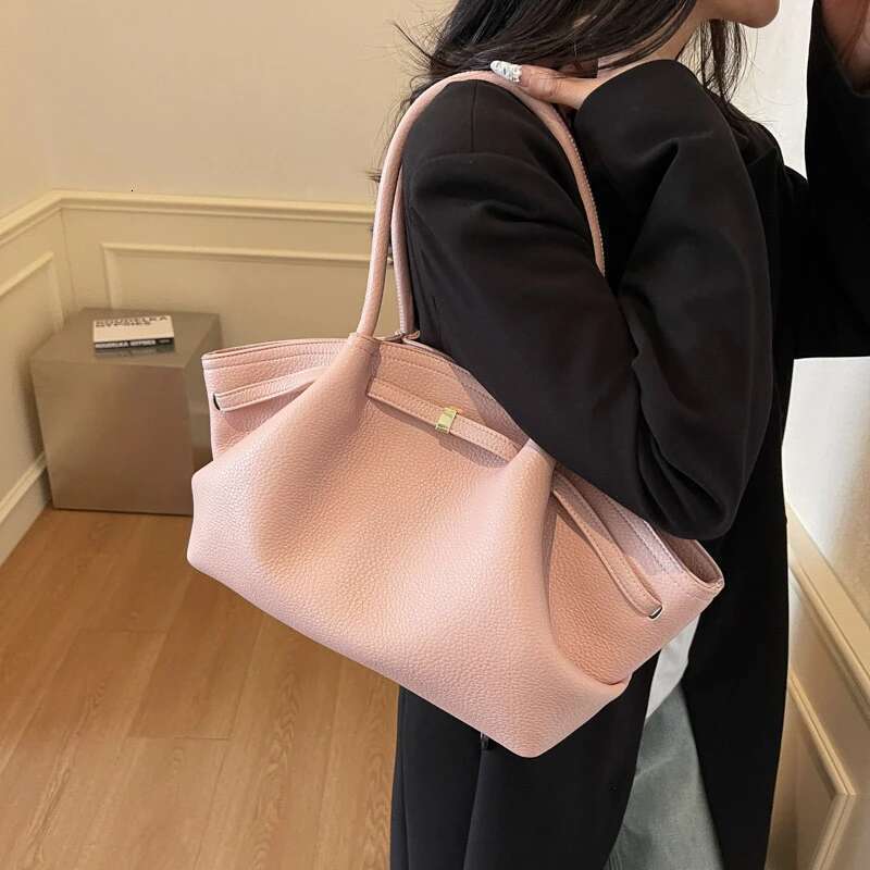 MOODS Lychee Pattern Underarm Shoulder Bags For Women Soft PU Leather Large Capacity Mini Tote Bag 2025 Designer Handbags