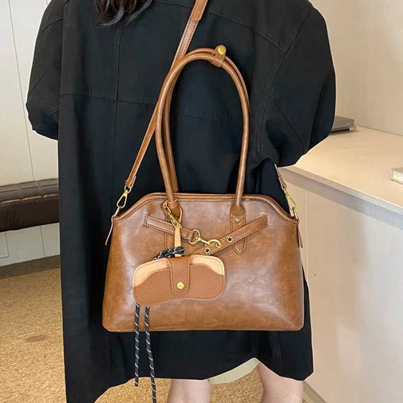 Vintage Womens Shoulder Bag PU Leather for Women 2025 New Trend Y2K Korean Fashion Female Crossbody Bag Lady Handbags Y250603