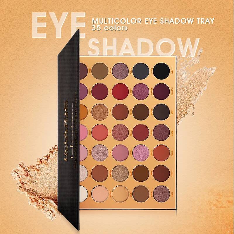 IMAGIC Eyeshadow Matte Make Up Palette Highlight Blus Shimmer Pearlescent Waterproof Eye shadow Powder And Body Paint