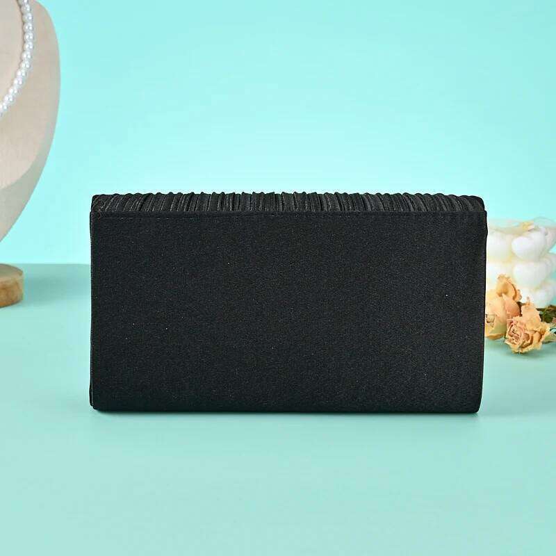 pleated shoulder New casual simple crossbody women's senior sense dinner dress full hand wedding lady gift bag