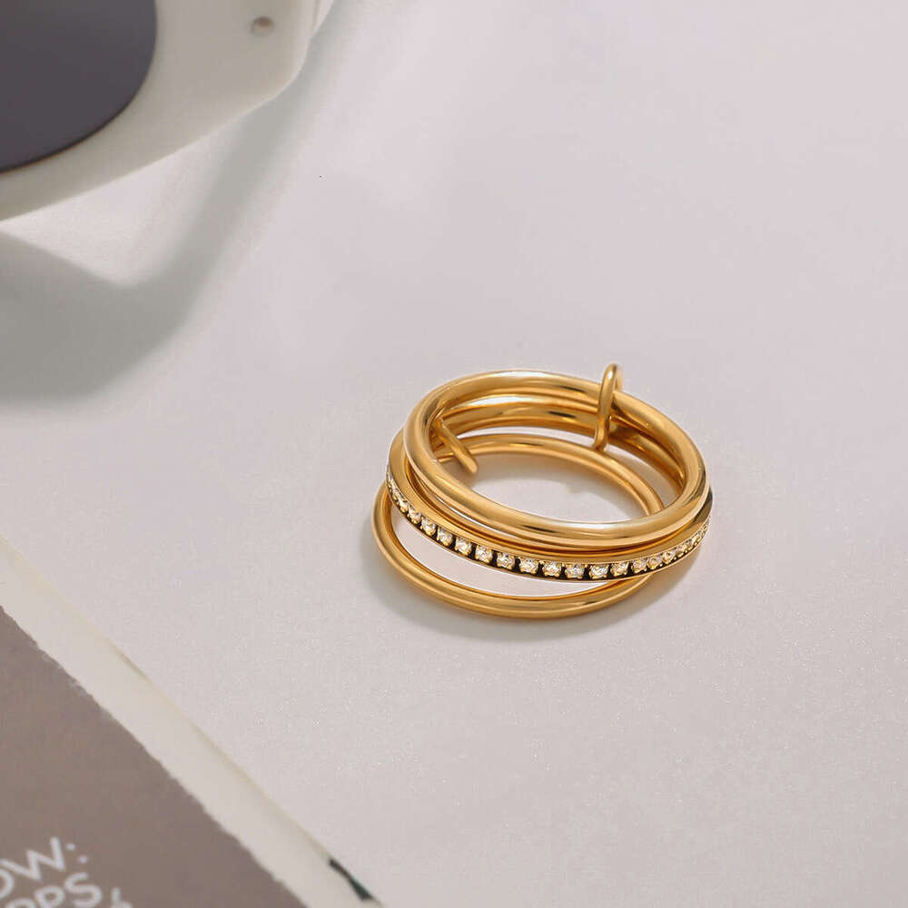 jedding luxury multilayer titanium stainless steel stacking rings for men