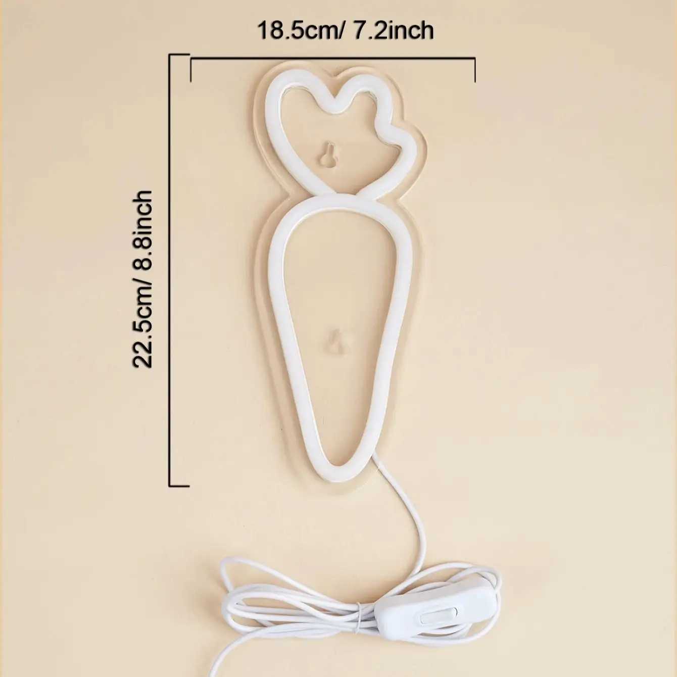 Chi-Buy 1PC Carrot Shape LED Neon Sign USB Powered For Bedroom Room Wall Decoration Neon Light Signs Suitable For Holiday XJ250602