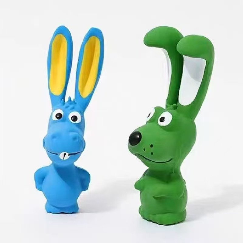 Sound Squeaky Dog Latex Toys Rabbit Animal Chew Pet Rubber Vocal For Small Medium Dogs Bite Resistant Interactive