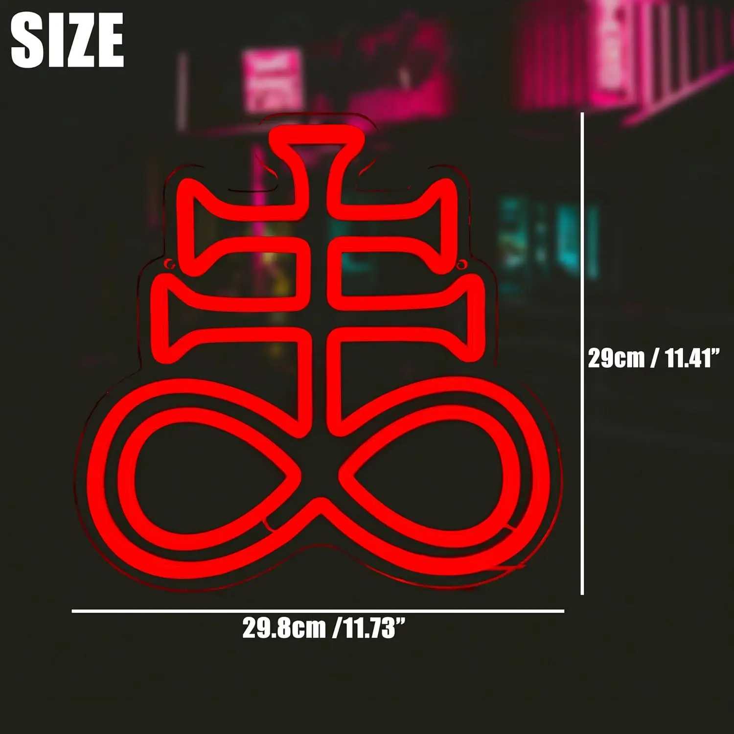 Cross LED Neon Sign Satanic Neon Light Sign for Home Decoration Dark Aesthetic LED Light for Bedroom Bar Man Cave Living Room XJ250602