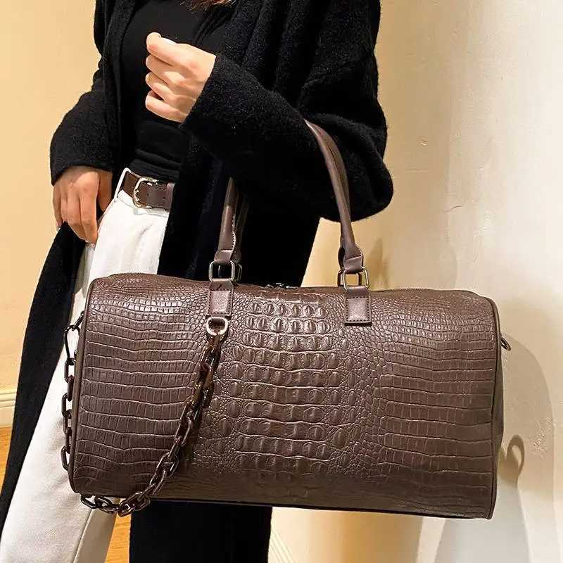 Women Travel Duffel Handbag Large Capacity Business Candy Color Shoulder Bag Waterproof PU Trip Commuting Gym Crossbody Pack M250603