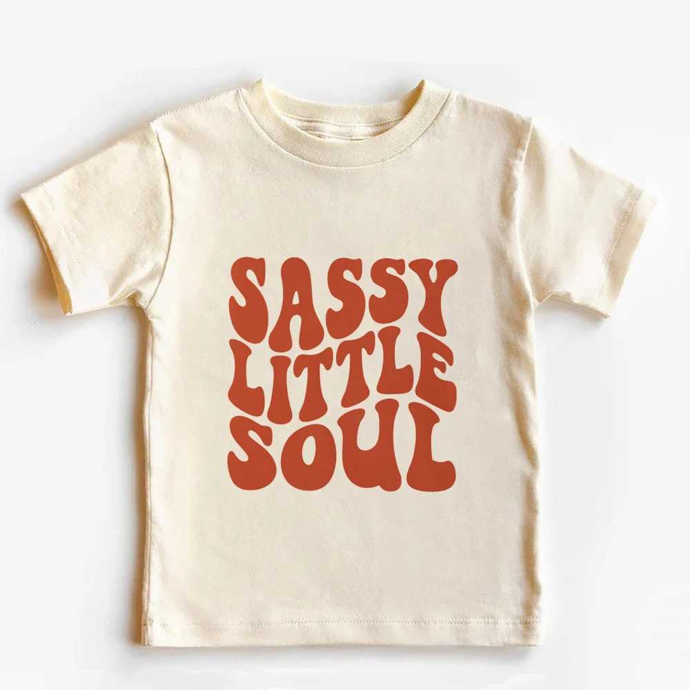 Sassy Little Soul Kids Retro TShirt Retro Natural Toddler Youth Tee Summer Short Sleeve Cute Boho Toddler Girl Shirts Clothes T250603
