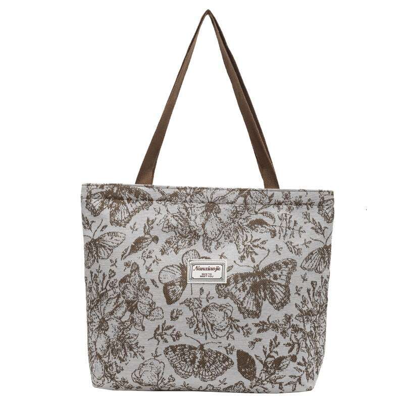 Large Capacity Shoulder 2025 New Canvas Ins Versatile Shopping Commuter Tote Bag for Women