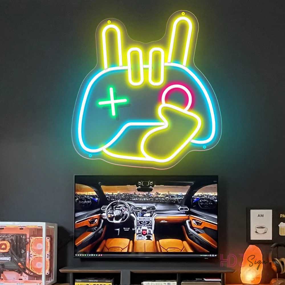 Gaming Neon LED Sign Bedroom Wall Decoration Game Room Neon Lights Sign USB Party Bar Club Gamer Room Decoration Neon Night Lights XJ250602