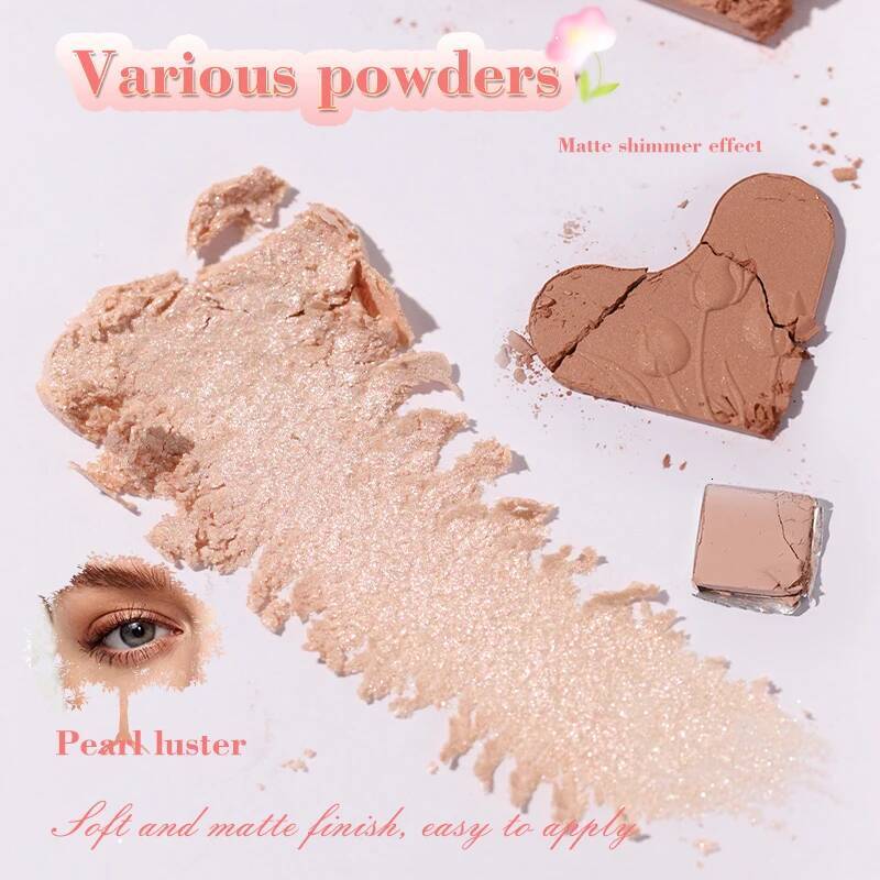 6-Color Blendable Eyeshadow Palette, Soft Smooth Fine Texture Powder Formula, Waterproof & Sweatproof, Valentine's Day gift