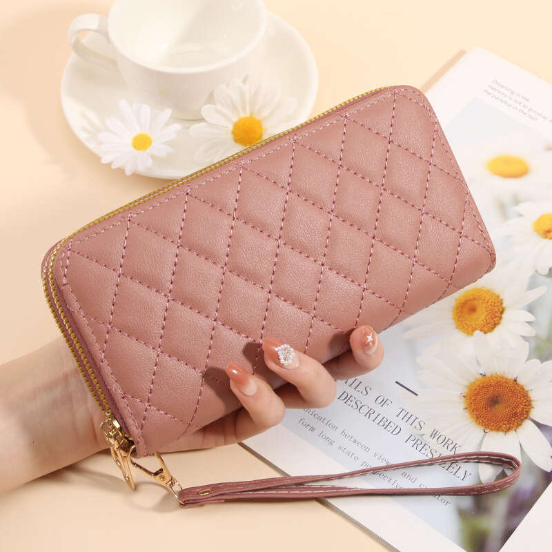 New Women's Wallet Handbag High-end Double Zipper Clutch Fashion Cute Large Capacity Coin Purse Phone Bag